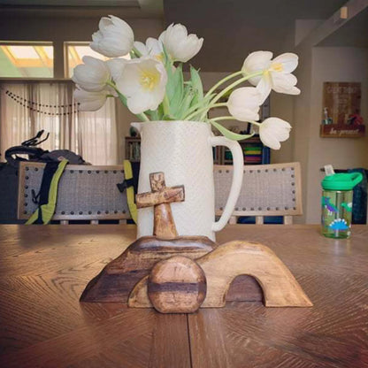 Wooden Easter Resurrection Scene