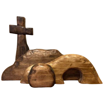 Wooden Easter Resurrection Scene