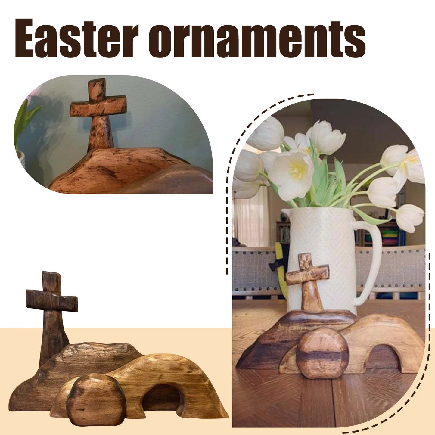 Wooden Easter Resurrection Scene